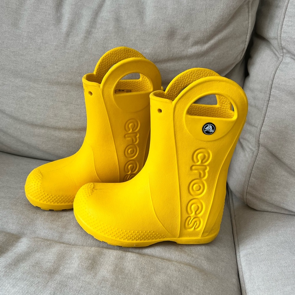 Crocs Rainboots. Kids Size 11